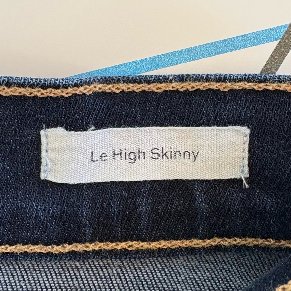 Frame Le High Skinny Jeans in Dark Wash size 26 in good condition casual - Picture 4 of 15